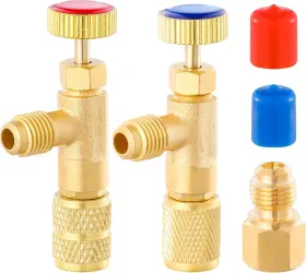 Tigbear 744760021812 R12 R410 Refrigerant Charging Valve With Brass Tank Adapter Safety Flow Co
