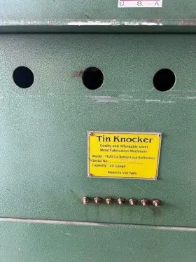 Tk20 Tin Knocker Knocher 20 Ga. Button Lock Roll Former / Cleatformer #2