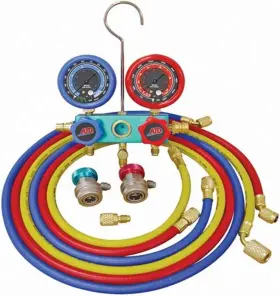 3695 Tools Aluminum Deluxe A/c Manifold Dual Gauge Set 3695 Tools Aluminum Deluxe A/c Manifold Dual Gauge Set