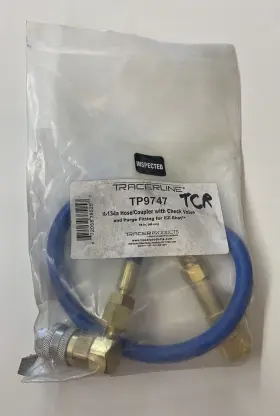 Tracerline Tp9747 Hose/coupler For R-134a With Check Valve And Purge Fitting Ez-shot