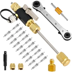 Sew-tujoe-1637 Tujoe Vacuum-rated Valve Core Remover Installer Tool With Refrigeration Repair Wren