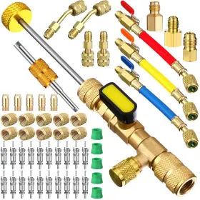 Sew-tujoe-1891 Tujoe 52 Pcs Charging Hoses And R410a Adapter Kit R134a R22 R12 With V