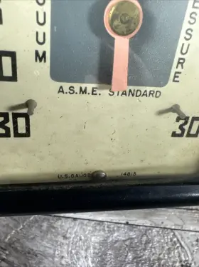 14815 U.s. Guage Gauge Usg Vacuum 0-30 Vintage Square #3