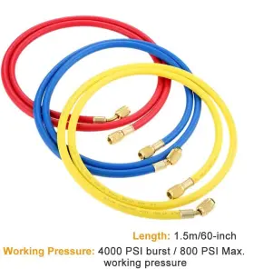 Q20162ap3 Unifizz Hvac Air Conditioning Refrigerant Charging Hoses 3 Colours R410a Ac C #2