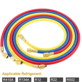 Q20162ap3 Unifizz Hvac Air Conditioning Refrigerant Charging Hoses 3 Colours R410a Ac C #3