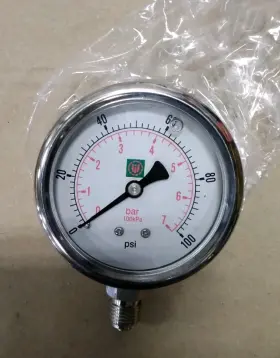 25-500fg02l United Instruments Pressure Gauge 0-100 Psi/bar E30