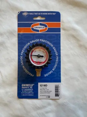 G19d Uniweld 1-1/2-inch 400 Psi Acetylene Replacement Contents Gauge With Protec