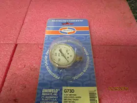 G73d Uniweld New Welding Gauge 1-1/2 Inch 400psig Gold Steel Cased