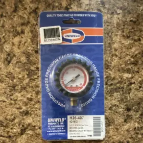H26-407 Uniweld Pressure Welding Gauge 0-120 Psig Acetylene Red With Boot