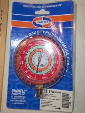 Uniweld L38174 High Side Gauge For L38-174 0-500psi Refrigerant New Sealed