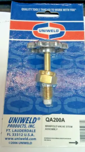 Qa200a Uniweld Manifold Gauge Set Valve Stem Assembly Part#