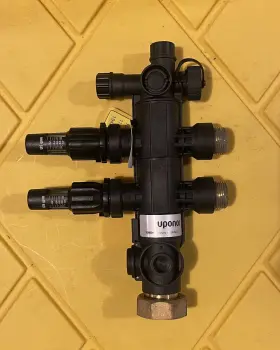 A2670003 Uponor Heating Manifold 2 3 And 5 Section With Balancing Valve Flow #3