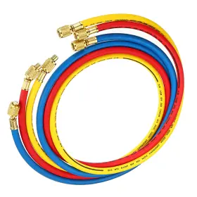 Uxcell 617662738532 4.9ft 600 Psi 3000 1/4 Sae Refrigerant Charging Hose Three Color