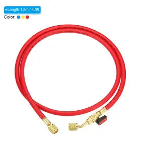 Uxcell 617662811945 1/4 Sae Refrigerant Charging Hose 4.9ft 800 Psi 4000 Manifold Gauge 3 Pack #2