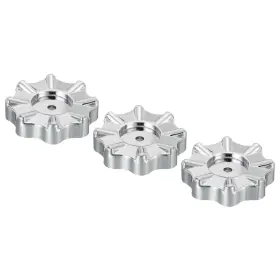 Uxcell 688391503258 3pcs Round Wheel Handle Faucet Refrigerant Manifold Gauges Knob Broach Plastic