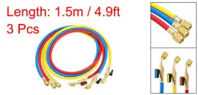 Uxcell 703820790532 3pcs 1/4 Sae Refrigerant Charging Hose 4.9ft 800 Psi 4000 Manifold Gauge #2 Uxcell 703820790532 3pcs 1/4 Sae Refrigerant Charging Hose 4.9ft 800 Psi 4000 Manifold Gauge #2