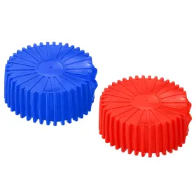 Uxcell 746453762057 2pcs 80mm Manifold Gauge Protective Boot Cover For Refrigerant Gauges Red Blue