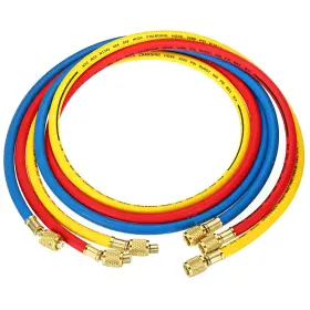 Uxcell 786527056620 3pcs 1/4 Sae Refrigerant Charging Hose 4.9ft 600 Psi 3000 Manifold Gauge