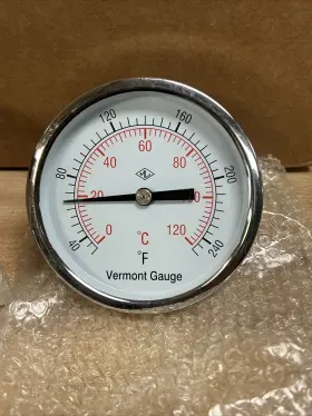 2300-003 Vermont Gauge 4 Inch Dial/face Temperature With 1/2 Well #2