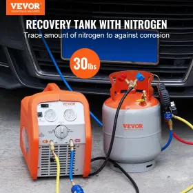 Vevor 197988264972 Refrigerant Recovery Reclaim 30lb Cylinder Tank 400 Psi Liquid Rated Y Valve #2