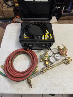 64408 Vevor Hydraulic Pressure 5 Gauge Test Kit And Compressed Gas Regulator Set