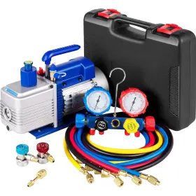 Vevor 726084698277 4.8cfm 1/4 Hp Single Stage Hvac A/c Refrigeration Kit 5pa Ultimate Vacuum Manif