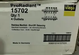 15702 Viega Steel Manifold With Shutoff And Balancing