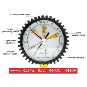 Vikye 696578471986 Nitrogen Pressure Test Gauge For Air Conditioning Refrigerant Car Central #3 Vikye 696578471986 Nitrogen Pressure Test Gauge For Air Conditioning Refrigerant Car Central #3