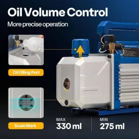 Wal-vh1416us Vivohome 110-volt 1/3 Hp 5cfm Single Stage Havc Vacuum Pump Kit With 4 Way Ac Manifold #2