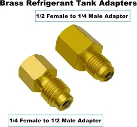 Votnmic 445015174170 R410a Adapter For Mini Split System 5/16 Female Sae To 1/4 Male Flare 1/2 #3 Votnmic 445015174170 R410a Adapter For Mini Split System 5/16 Female Sae To 1/4 Male Flare 1/2 #3