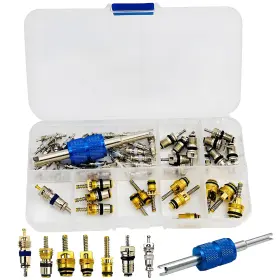 Votnmic 712661837528 49pcs A/c R12 R134a Car Air Conditioning Valve Core Kit Refrigeration Hvac Va