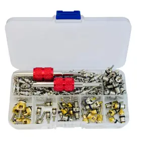 Votnmic 712661837542 134pcs Car Air Conditioning Valve Core Accessories Kit A/c R12 R134a Con Votnmic 712661837542 134pcs Car Air Conditioning Valve Core Accessories Kit A/c R12 R134a Con