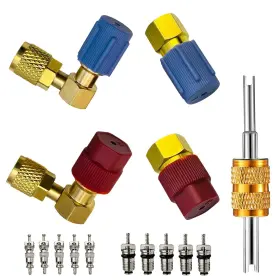 Votnmic 712661837580 R12 To R134a Ac Fitting Conversion Adapter Kit Quick Coupler Va