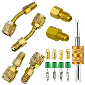 Votnmic 716963320825 R410a Adapter For Mini Split System 5/16 Female Sae To 1/4 Male Flare 1/2 Votnmic 716963320825 R410a Adapter For Mini Split System 5/16 Female Sae To 1/4 Male Flare 1/2