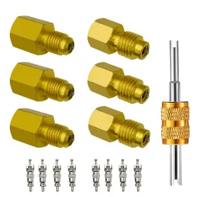Adapter-va01 Votnmic R12 R22 To R134a Adapters 6 Pieces Brass Refrigerant Tank Adapter R Adapter-va01 Votnmic R12 R22 To R134a Adapters 6 Pieces Brass Refrigerant Tank Adapter R