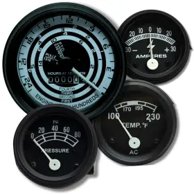C3nn17360n Vr Autopedia Black Bezel Gauge Set For Ford Tractors Tach Temp Amp Oil Pressure Travel