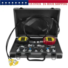 Vsqp155 Vsshop Hydraulic Pressure Test Kit 700bar Digital 2 Gauge 9 Coupling For Excavator