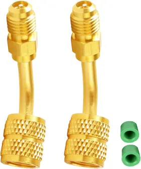 Wadoy 711181280739 R410a Adapter For Mini Split 5/16 Inch Sae Female Quick Couplers To 1/4 Male F