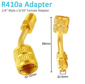 Wadoy 792966610439 R410a Adapter For Mini Split 5/16 Inch Sae Female Quick Couplers To 1/4 Male #2
