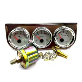 Yc100895 Wanatop Aw-c3 2ftft52mm Triple Gauge Kit Voltmeter Water Temp Oil Pressure