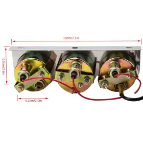 Warmcare 122630457499 Triple Gauge Kit Oil/volt/water 2 Inch Chrome Oil Temp Water #2