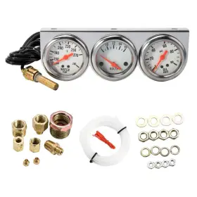 Warmcare 122630457499 Triple Gauge Kit Oil/volt/water 2 Inch Chrome Oil Temp Water
