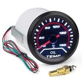 Waterwich-gzyb365 Waterwich Oil Temperature Gauge Kit 40-150 Celsius 2inch 52mm Dc 12v Temp Met