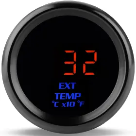 Waterwich-sk-gzyb211 Waterwich Exhaust Temperature Gauge Meter Kit 2-1/16 Inch 52mm Celsius And Fahrenheit Red For