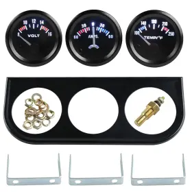 Waterwich-sk-su869 Waterwich Triple Gauge Kit 2.52mm Car Meter Auto 3 In 1 Voltmeter Amper G