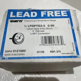 Lfdptg3-3 Watts Temperature And Pressure Gauge 0-50