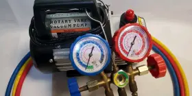 71096 Wcertoca Combo Air Vacuum Pump Hvac R134a Kit Ac Manifold Gauge Set Extras #2