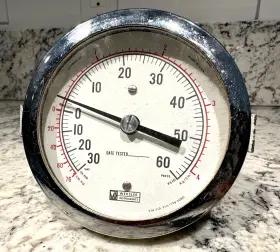 Km03bc326c Weksler Instruments Vintage 4 Inch Vacuum Pressure Gauge Made In Usa