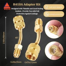 R410a-22 Wells R410a Mini Split Adapter Kit 6 Pack Hvac Refrigerant Connector #2