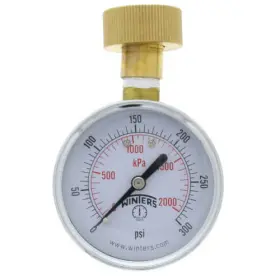 Winters Instruments 384929352960 2-1/2 Inch Pet Economy Water Test Pressure Gauge 0-300 Psi